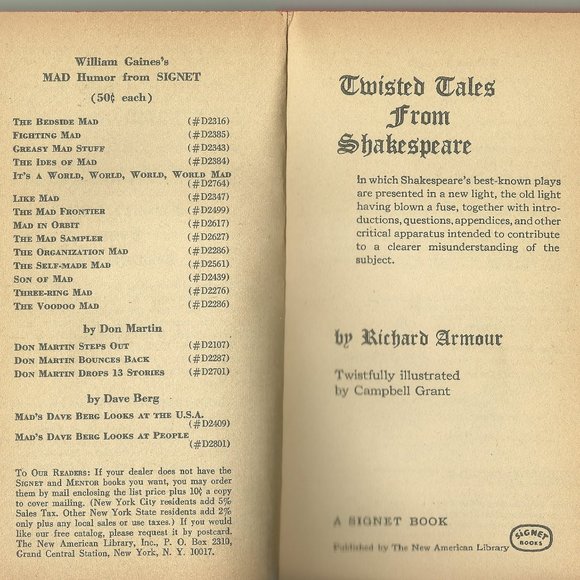 Twisted Tales from Shakespeare - Richard Armour - Picture 5 of 11